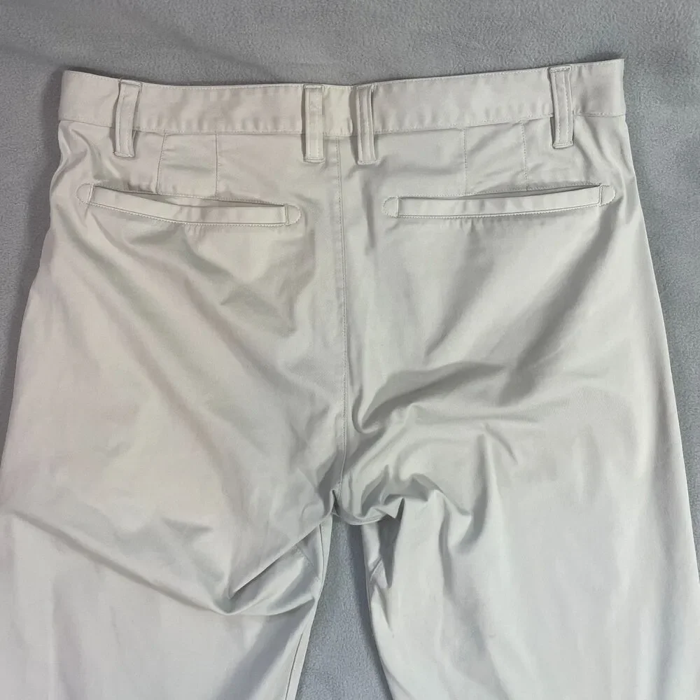 Rhone Commuter Pants Mens 30x31 Classic Fit Performance Flex Knit Golf Beige - Picture 11 of 16